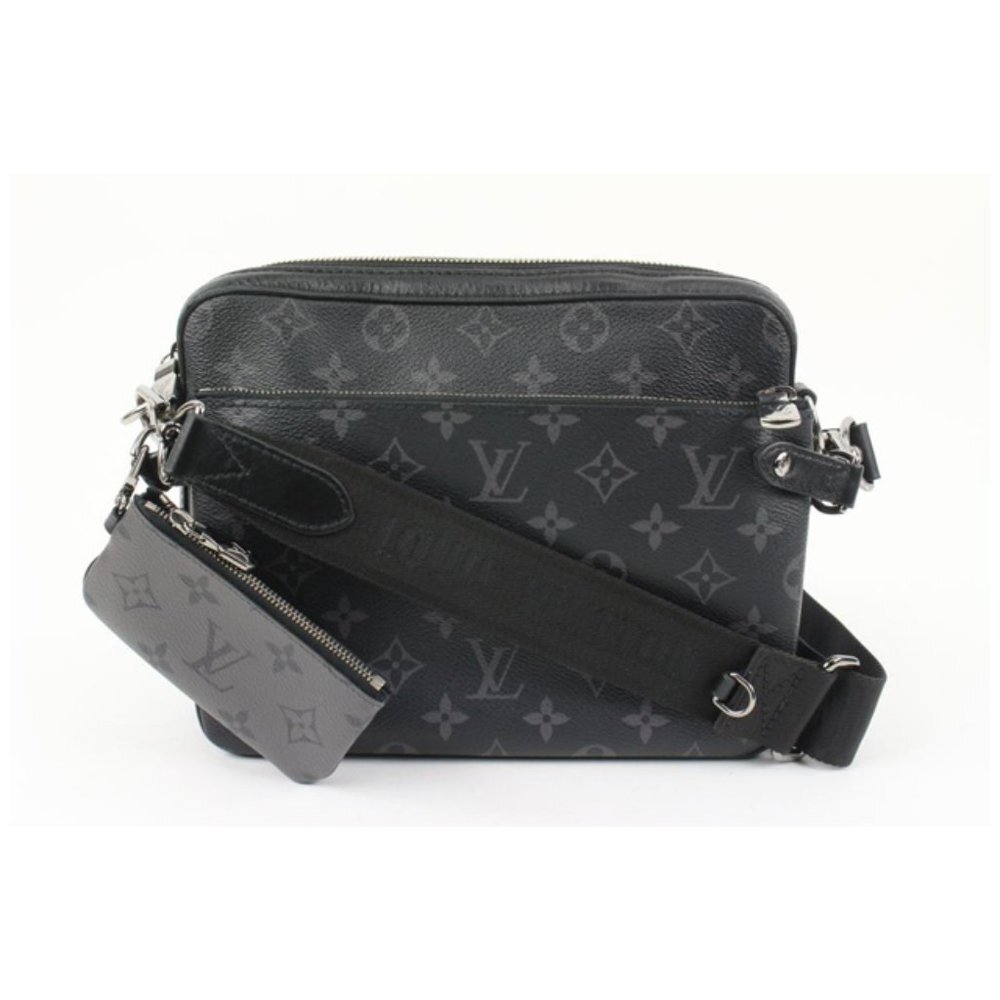 Louis Vuitton Black Monogram Eclipse Trio Messenger Crossbody Bag 114lv3